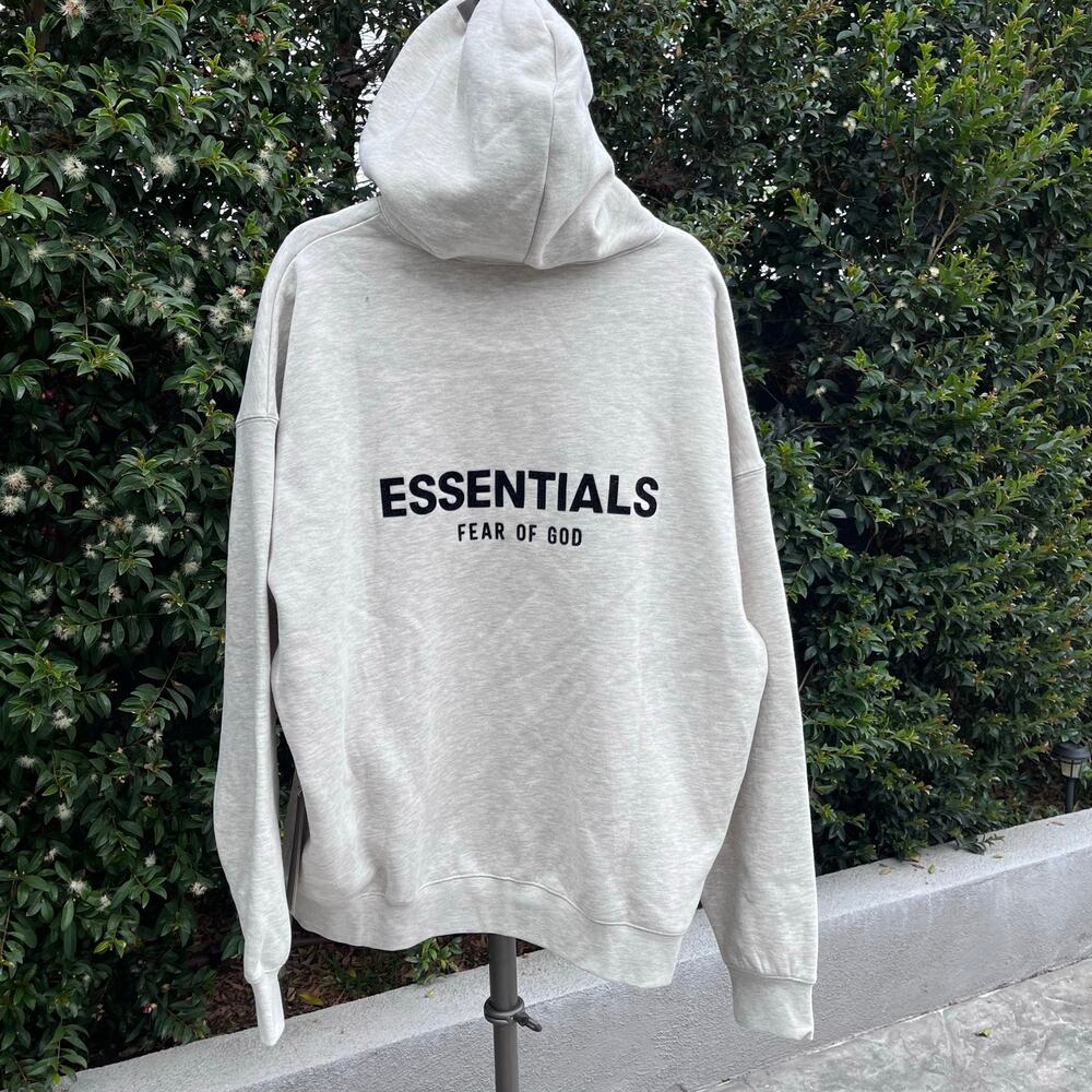 NWT Fear of God Essentials Hoodie Light Oatmeal Pullover Sweatshirt XL